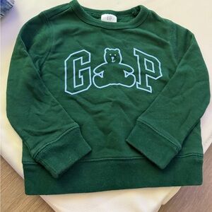 GAP Kids Forest Green Bear Sweatshirt